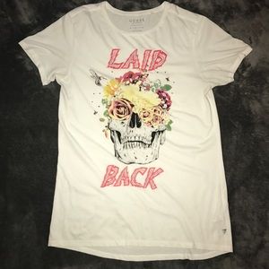 GUESS Skull Graphic Tee Size Medium